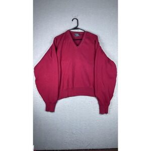 Cypress Links Golf Sweater Mens 2XL Burgundy‎ V Neck Pullover Knit Made USA